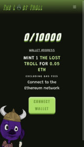 The Lost Troll NFT Mint