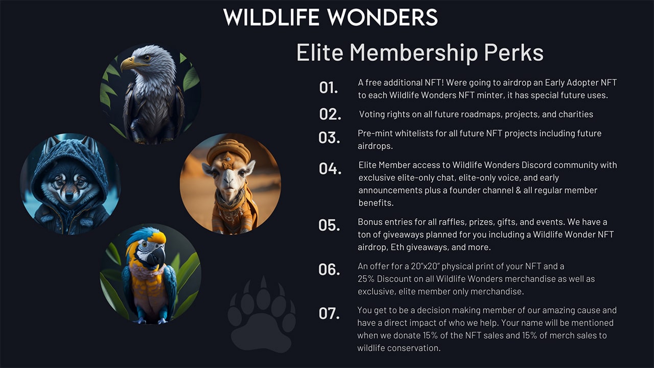wildlfe wonders elite membership perks